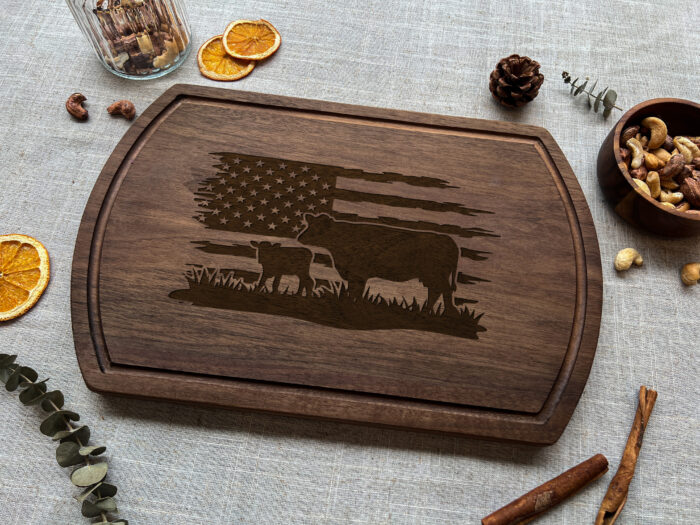 Personalized Cow Cutting Board - Farmhouse Gift | Engraved Cow Cutting Board – Custom Farm Gift for Her - Image 6