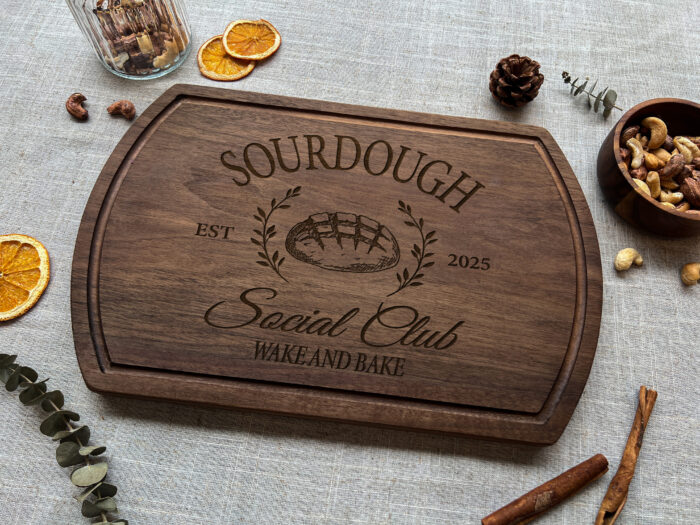 Custom Sourdough Club Board - Baking Gift | Engraved Sourdough Club Board for Bakers - Image 6