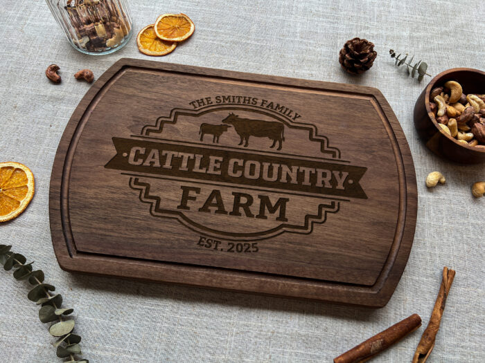 Custom Cow Cutting Board - Farmhouse Gift | Personalized Farm Cutting Board – Moo-tiful Gift Idea! - Image 6