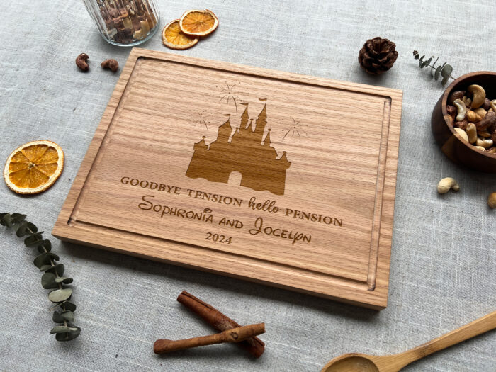Personalized Couple Cutting Board | Custom Engraved Cutting Board for Couples | Magic Castle Couple Cutting Board - Image 10