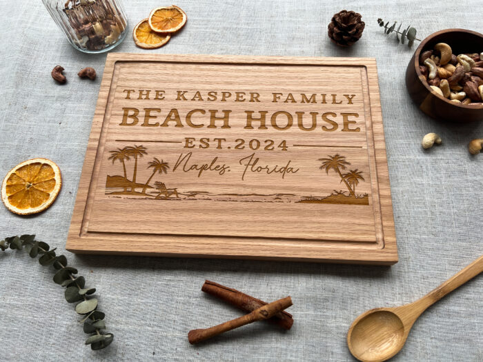 Personalized Beach Cutting Board - Coastal Gift | Engraved Beach House Cutting Board – Custom Seaside Decor - Image 6