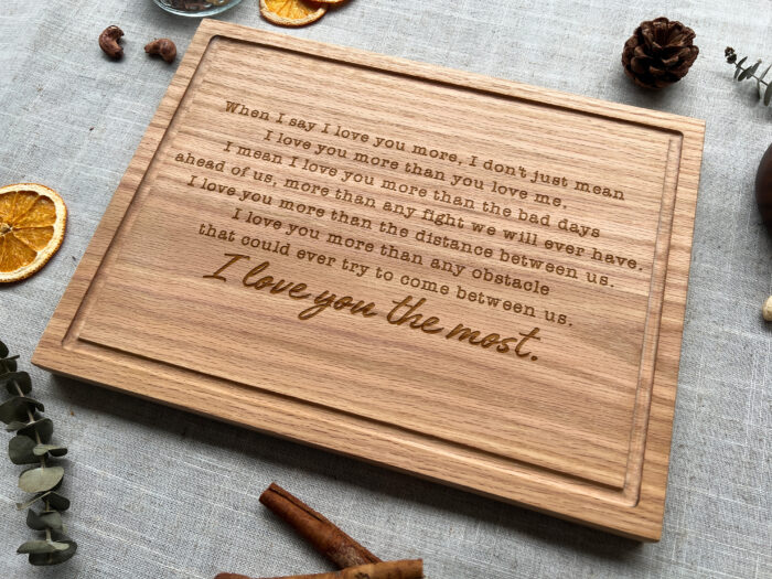 Personalized Couple Cutting Board - Romantic Gift | Engraved Couple Cutting Board |  Romantic Custom Cutting Board - Image 9