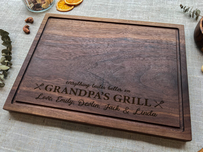 Personalized Grandpa Cutting Board | Custom Wooden Cutting Board for Grandpa | Personalized Kitchen Board for Grandpa - Image 5