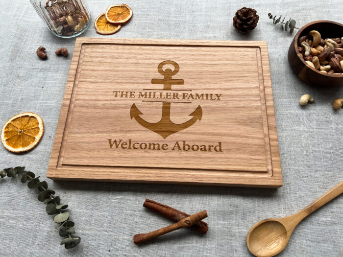 Custom Nautical Cutting Board - Coastal Gift | Personalized Anchor Cutting Board for Beach House Lovers - Image 6