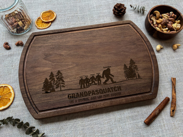 Custom Grandpasquatch Cutting Board | Personalized Sasquatch Cutting Board for Grandpa | Grandpasquatch Gift Board - Image 10