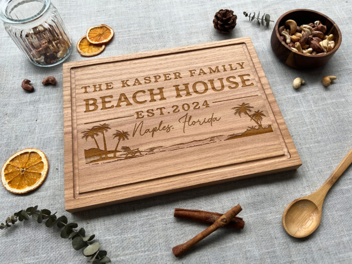 Personalized Beach Cutting Board - Coastal Gift | Engraved Beach House Cutting Board – Custom Seaside Decor - Image 5