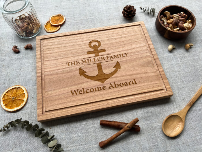 Custom Nautical Cutting Board - Coastal Gift | Personalized Anchor Cutting Board for Beach House Lovers - Image 4