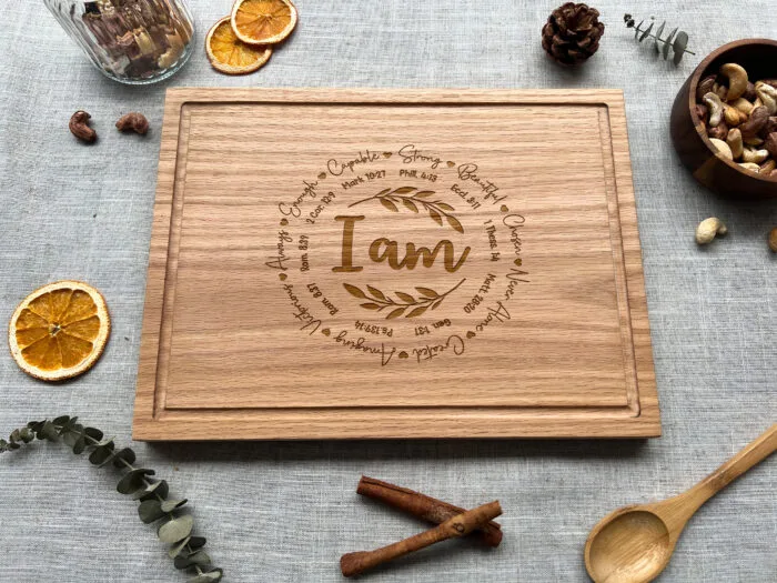Custom I Am Bible Board - Christian Gift | Personalized Bible Verse Board – Celebrate Communion with Meaning
