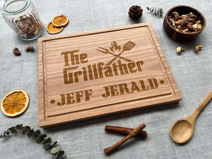 Custom Grillfather Cutting Board | Personalized for Dad or Grandpa | Personalized Grillfather Cutting Board - Image 9