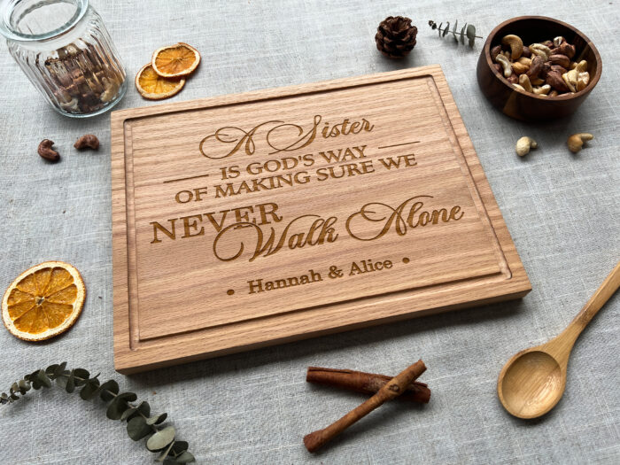 Personalized Long Sisters Cutting Board - Sister Gift | Engraved Sister Cutting Board | Custom Long Sisters Board - Image 4