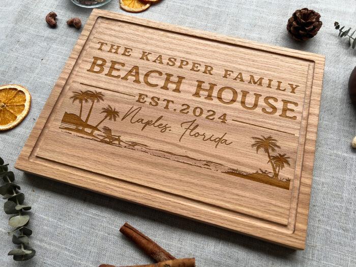 Personalized Beach Cutting Board - Coastal Gift | Engraved Beach House Cutting Board – Custom Seaside Decor - Image 4