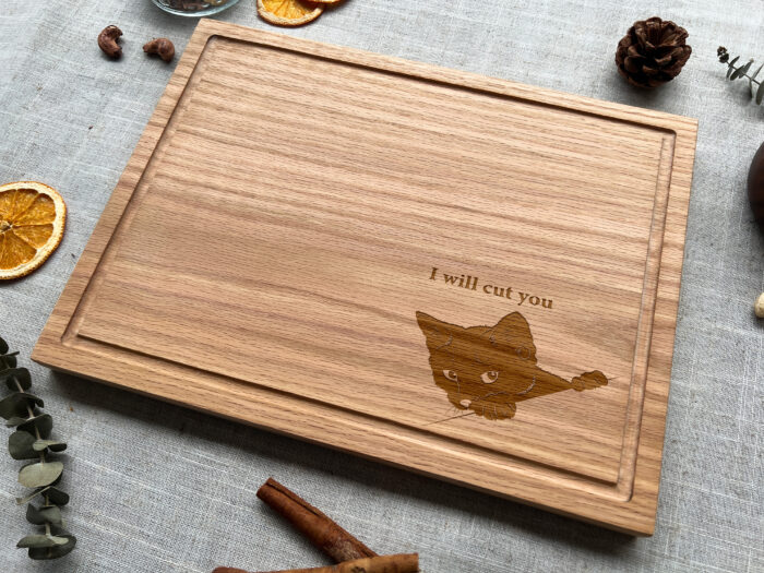 Personalized Cat Cutting Board | Custom “I Will Cut You” Cat Cutting Board | Funny Cat Cutting Board - Image 9