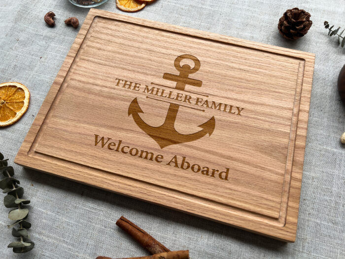Custom Nautical Cutting Board - Coastal Gift | Personalized Anchor Cutting Board for Beach House Lovers - Image 5