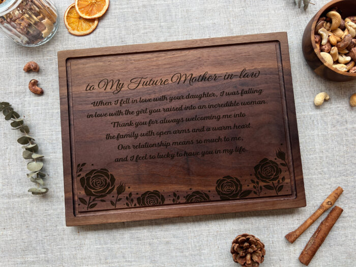 Personalized Mother-in-Law Cutting Board | Engraved Cutting Board for Mother-in-Law