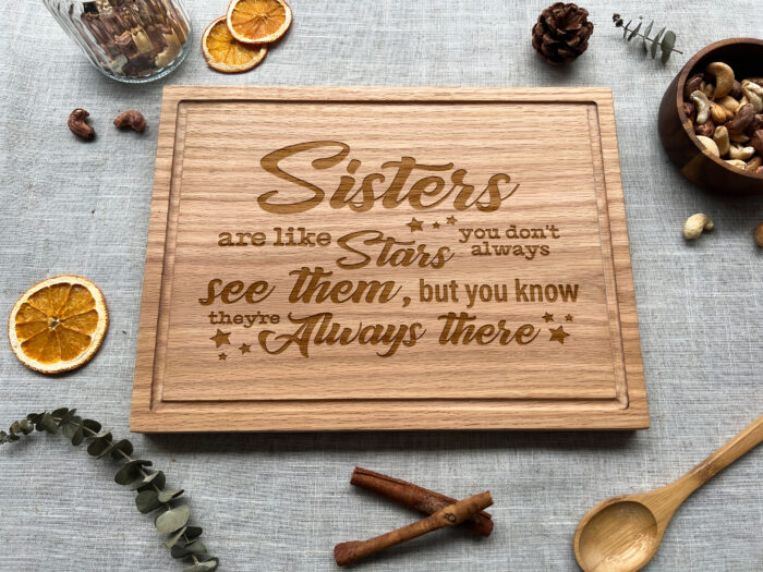 Custom Sisters Cutting Board - Sister Gift | Personalized Sister Cutting Board for Birthday or Holiday - Image 11
