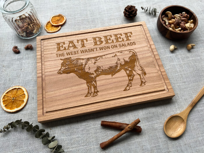 Personalized Western Cutting Board - Cowboy Gift | Engraved Eat Beef Cutting Board – Custom Western BBQ Decor - Image 10