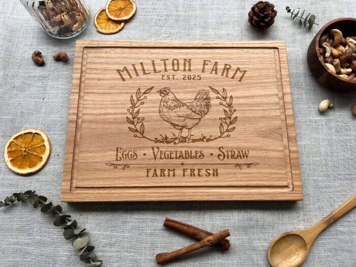 Personalized Farm Cutting Board - Rustic Gift | Custom Farmhouse Cutting Board – Engraved Rustic Keepsake - Image 10