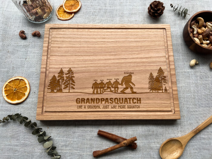 Custom Grandpasquatch Cutting Board | Personalized Sasquatch Cutting Board for Grandpa | Grandpasquatch Gift Board - Image 5