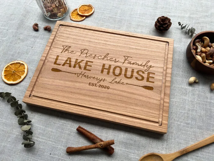 Custom Lake House Cutting Board - Personalized Gift | Personalized Gifts for Lake Lovers
