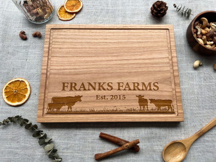 Personalized Farmhouse Cutting Board - Rustic Gift | Custom Farmhouse Cutting Boards
