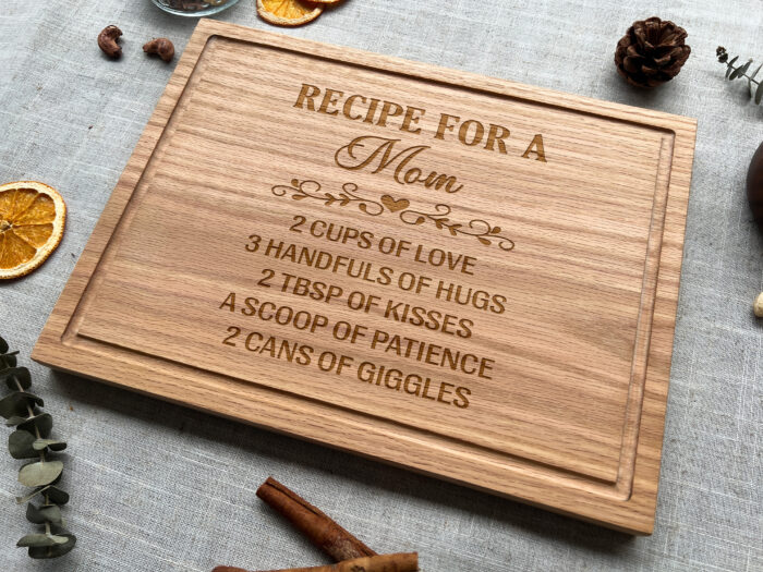 Custom Recipe for Mom Cutting Board | Engraved Family Recipe Board | Personalized Wooden Recipe Cutting Board - Image 9