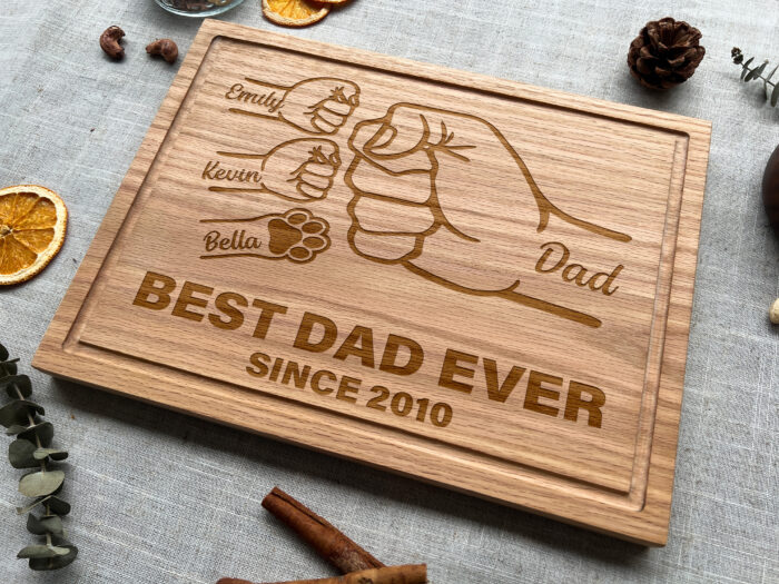 Personalized Father’s Day Cutting Board  | Custom BBQ Cutting Board for Dad | Engraved Wooden Cutting Board - Image 12