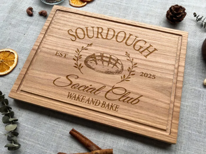 Custom Sourdough Club Board - Baking Gift | Engraved Sourdough Club Board for Bakers - Image 8