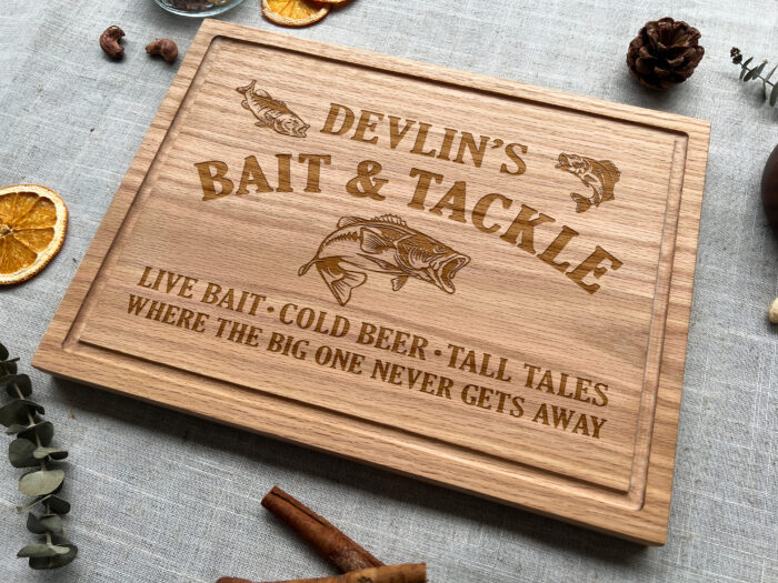 Personalized Bass Fishing Cutting Board | Engraved Fishing Cutting Board | Fisherman’s Cutting Board - Image 5