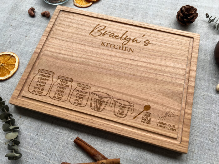 Personalized Kitchen Measurement Cutting Board | Custom Baking Measurement Board - Image 11