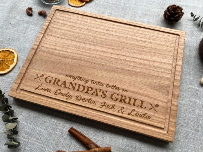 Personalized Grandpa Cutting Board | Custom Wooden Cutting Board for Grandpa | Personalized Kitchen Board for Grandpa - Image 10