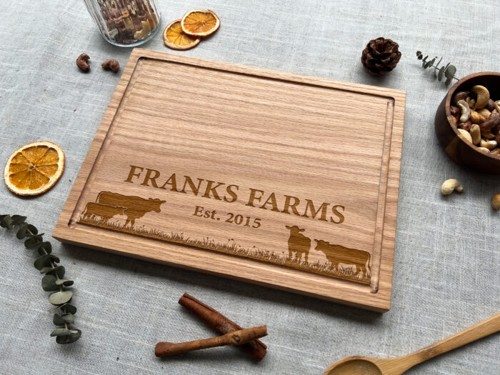 Personalized Farmhouse Cutting Board - Rustic Gift | Custom Farmhouse Cutting Boards - Image 3