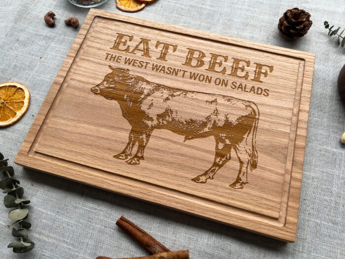 Personalized Western Cutting Board - Cowboy Gift | Engraved Eat Beef Cutting Board – Custom Western BBQ Decor - Image 11