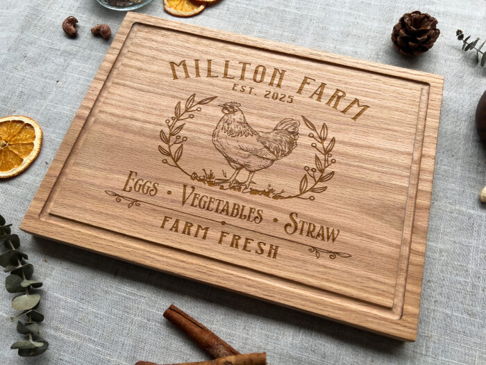 Personalized Farm Cutting Board - Rustic Gift | Custom Farmhouse Cutting Board – Engraved Rustic Keepsake - Image 11