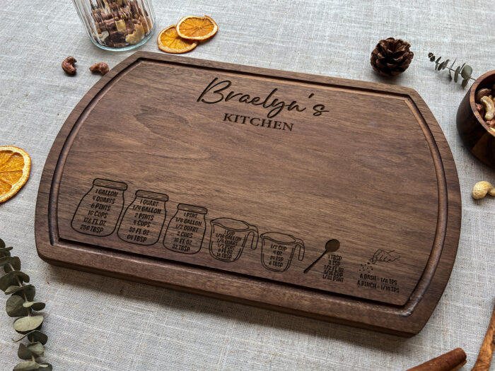 Personalized Kitchen Measurement Cutting Board | Custom Baking Measurement Board - Image 7