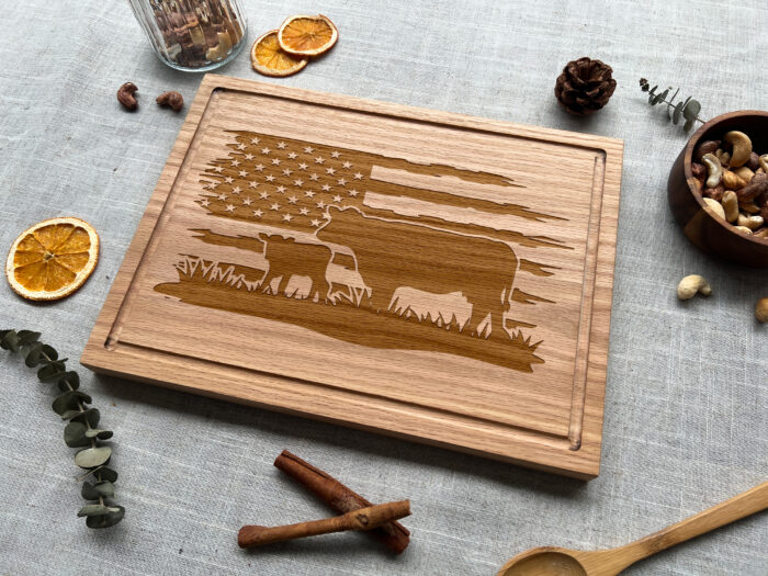 Personalized Cow Cutting Board - Farmhouse Gift | Engraved Cow Cutting Board – Custom Farm Gift for Her - Image 10