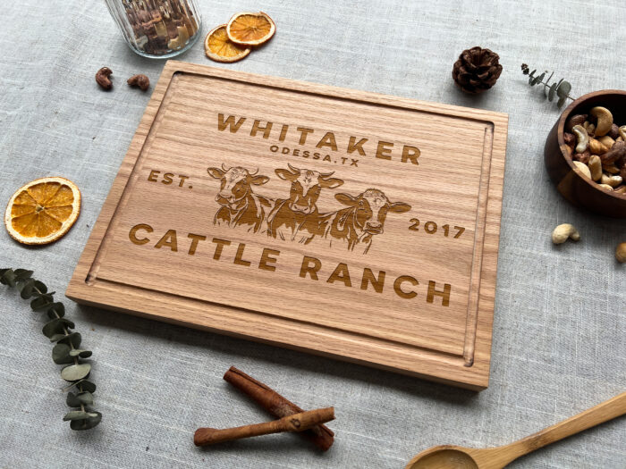 Personalized Dairy Cow Cutting Board - Farm Gift | Custom Engraved Cow Cutting Board – Rustic Farm Decor - Image 10