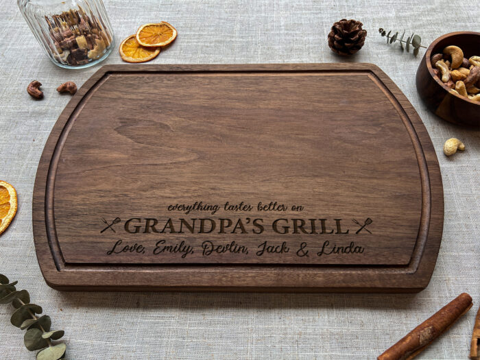 Personalized Grandpa Cutting Board | Custom Wooden Cutting Board for Grandpa | Personalized Kitchen Board for Grandpa - Image 9