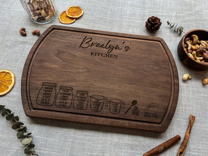 Personalized Kitchen Measurement Cutting Board | Custom Baking Measurement Board - Image 9