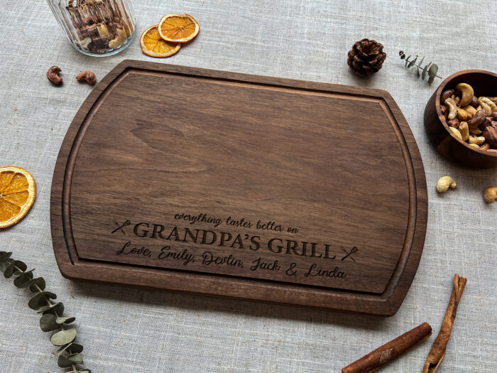 Personalized Grandpa Cutting Board | Custom Wooden Cutting Board for Grandpa | Personalized Kitchen Board for Grandpa - Image 8