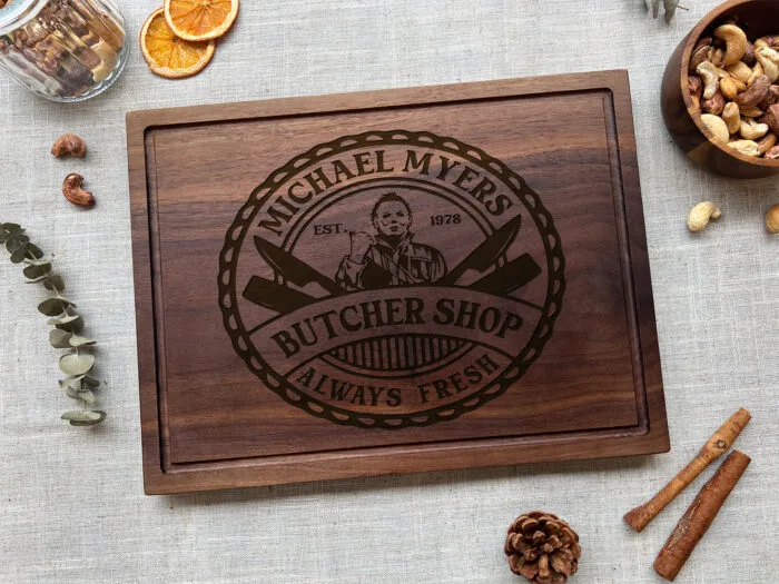 Custom Michael Myers Butcher Board - Horror Gift