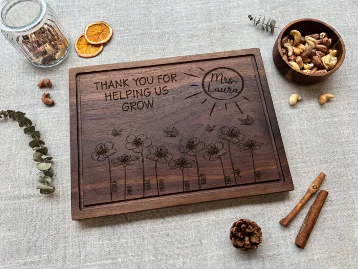 Custom Teacher Cutting Board - Teacher Gift | Personalized Gift for Teachers – Engraved Cutting Board They’ll Love!