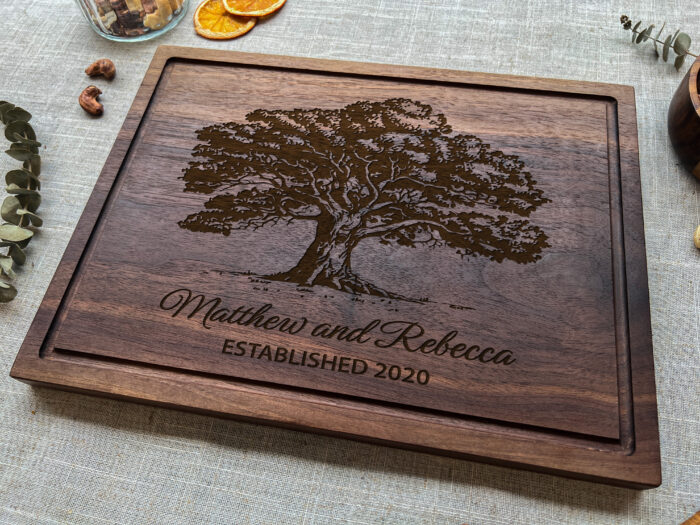 Personalized Tree Wedding Cutting Board - Gift | Custom Tree Engraved Cutting Board – Wedding Gift for Couples - Image 9