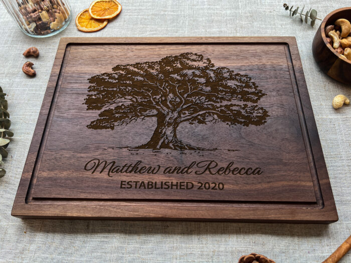 Personalized Tree Wedding Cutting Board - Gift | Custom Tree Engraved Cutting Board – Wedding Gift for Couples - Image 10