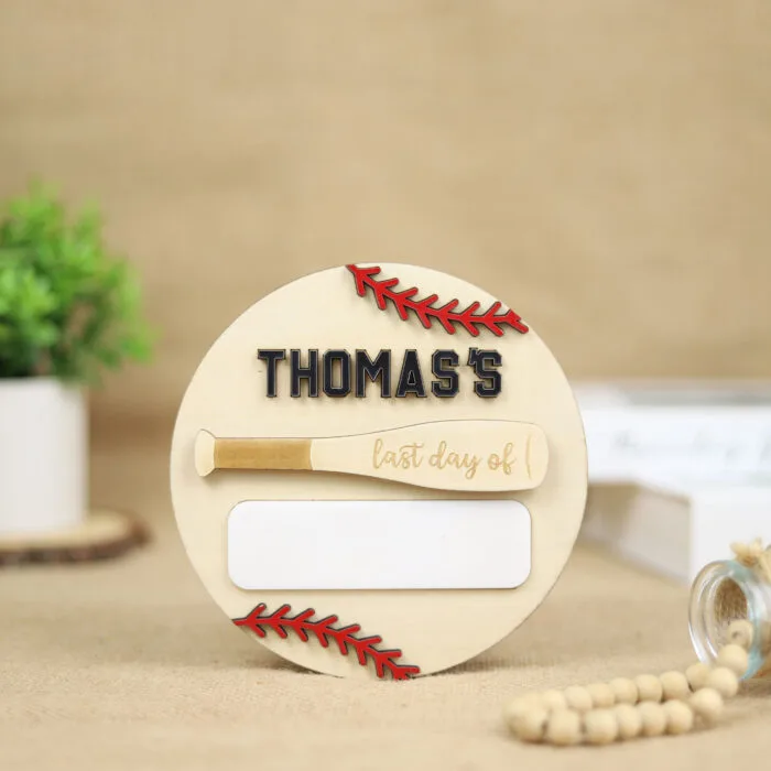 Baseball Themed Back to School Sign - Personalized Student Keepsake | Personalized Baseball Back to School Sign for Kids
