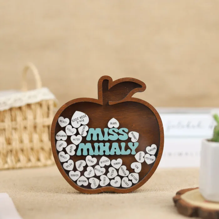 Teacher Apple Shaker Fridge Magnet - Personalized Classroom Gift | Apple Shaker Magnet for Teacher Appreciation Gifts