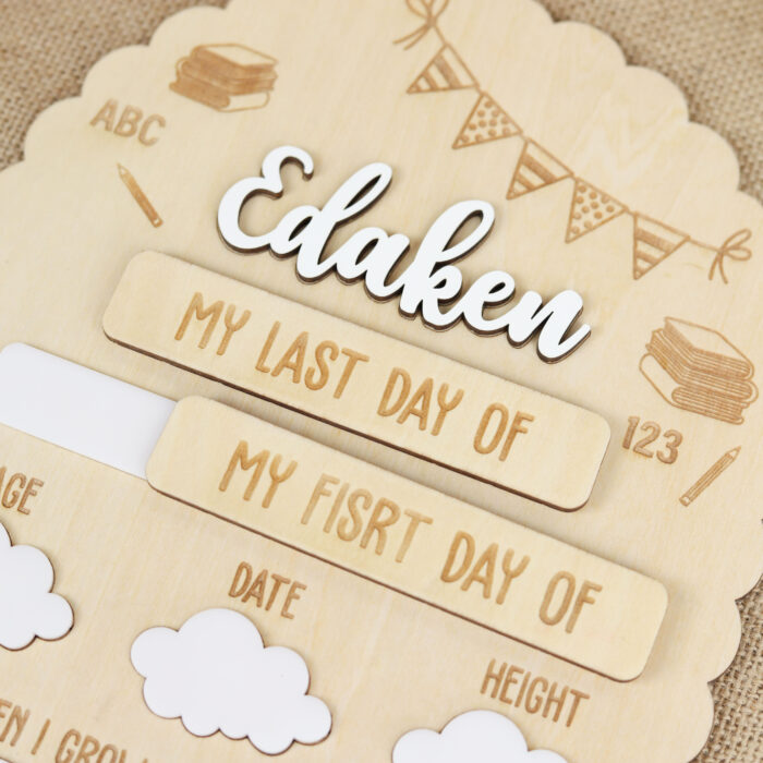 Back to School Board Themed First Last - Personalized Milestone Prop | First and Last Day School Board for Kids | Reusable Back to School Sign for Milestones - Image 10