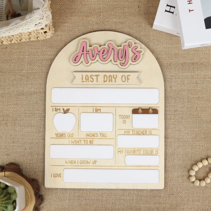 Interchangeable Personalized Name Back Sign - Reusable School Keepsake | Custom Interchangeable Back to School Sign | Reusable School Photo Sign with Name Plates - Image 7