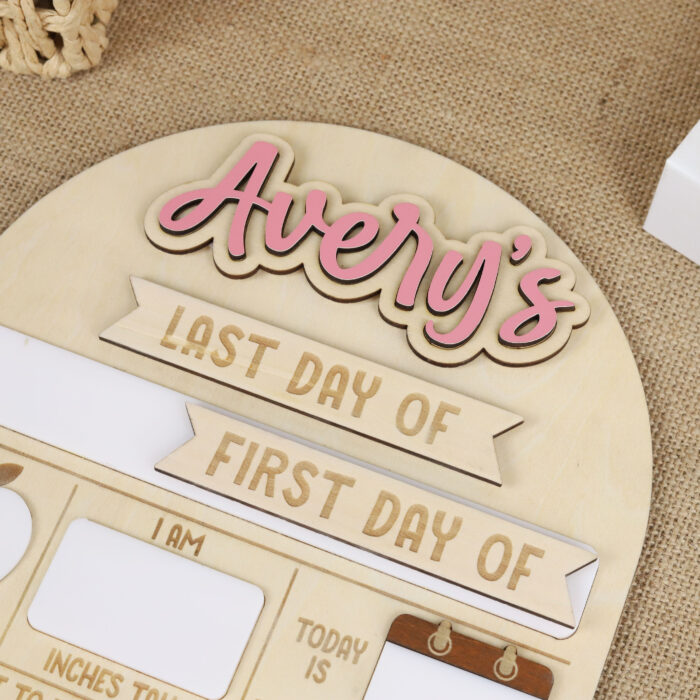 Interchangeable Personalized Name Back Sign - Reusable School Keepsake | Custom Interchangeable Back to School Sign | Reusable School Photo Sign with Name Plates - Image 10