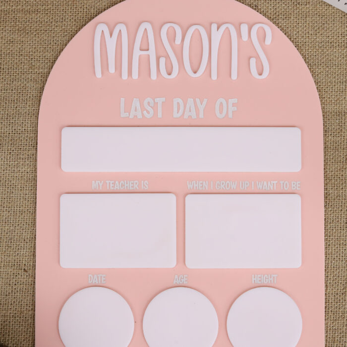 Acrylic Back to School Board Sign - Personalized School Photo Prop | Personalized School Photo Prop for Children | Reusable Acrylic School Board Sign - Image 6