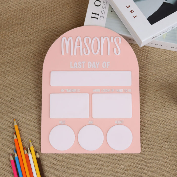 Acrylic Back to School Board Sign - Personalized School Photo Prop | Personalized School Photo Prop for Children | Reusable Acrylic School Board Sign - Image 7